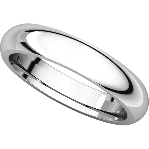 Sterling Silver 4mm Comfort Fit Band, Size 5.5