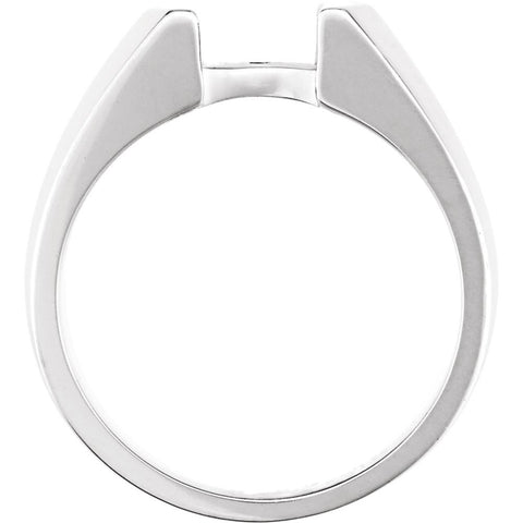 18k White Gold Peg Engagement Base, Size 7