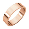 14k Rose Gold 5mm Flat Band, Size 8.5