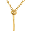 14k Yellow Gold Double Heart Engravable 17" Necklace