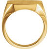 14k Yellow Gold 18x20mm Men's Signet Ring , Size 10