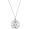 Sterling Silver 22.25mm Miraculous Medal with 24" Curb Chain