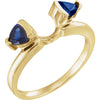 04.50 mm Genuine Sapphire Bridal Enhancer in 14K Yellow Gold ( Size 6 )
