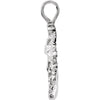 14k White Gold Nugget Pendant
