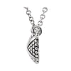 14k White Gold Granulated X 18" Necklace