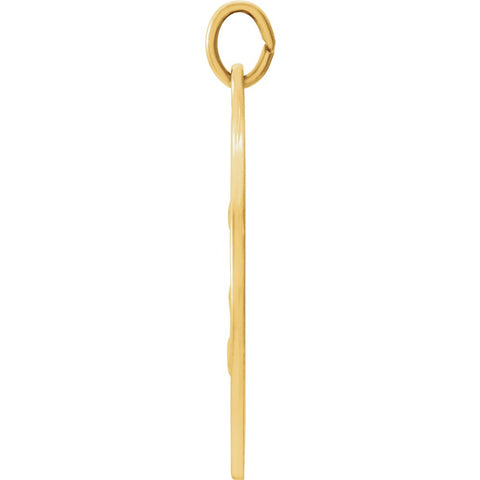 14k Yellow Gold 22mm Round St. Joseph Medal