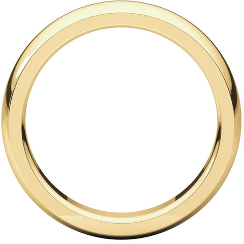 14k Yellow Gold 6mm Heavy Comfort Fit Band, Size 8