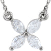 14K White Gold 1/2 CTW Diamond 16-Inch Necklace