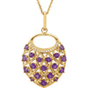 18-inch Amethyst Necklace in 14k Yellow Gold