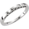 Ladies Metal Fashion Ring in 14k White Gold ( Size 6 )