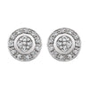 14k White Gold 1/5 CTW Diamond Earrings