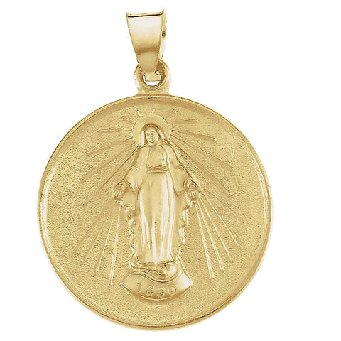 18k Yellow Gold 24.5mm Miraculous Medal