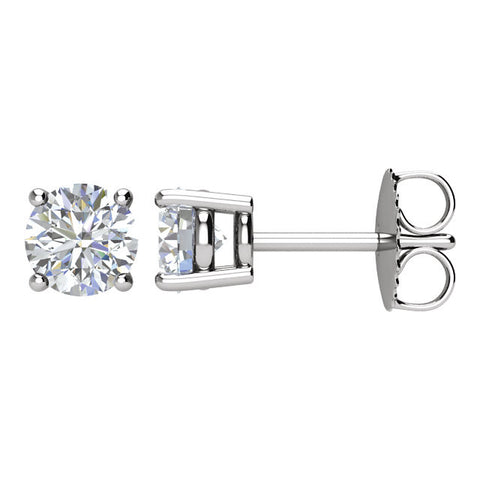 14k White Gold 1 CTW Diamond Earrings