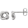 14k White Gold Knot Design Earrings