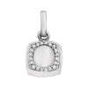 14k White Gold 0.06 ctw. Diamond Geometric Pendant