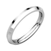 14k White Gold 2.5mm Knife Edge Comfort-Fit Band, Size 6.5