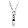 14k White Gold Concave 18" Necklace