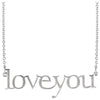 14k White Gold "Love You" 17.5-inch Necklace