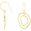 Pair of Open Silhouette Dangle Earrings in 14k Yellow Gold