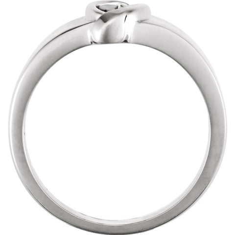 14k White Gold Peg Engagement Base, Size 6