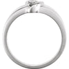 14k White Gold Peg Engagement Base, Size 6