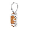 14k White Gold Citrine Pendant