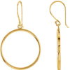 Pair of Precious Metal Fashion Earrings in 14k Yellow Gold