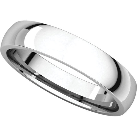 Sterling Silver 4mm Light Comfort Fit Band, Size 7.5