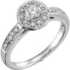1/2 CTTW Engagement Ring (Part of Bridal Set) in 14K White Gold ( Size 6 )