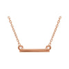 14k Rose Gold Petite Bar 16-18-inch Necklace