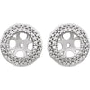 14k White Gold Earring Jackets