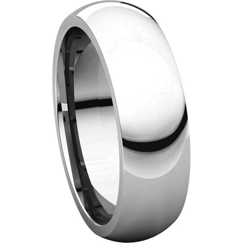 Sterling Silver 6mm Comfort Fit Band, Size 5.5