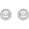 14k White Gold 4.4mm ID .08 CTW Diamond Earring Jackets