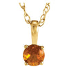 14K Yellow Gold Citrine 18-Inch Necklace