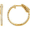 Pair of 1 ct. Inside/Outside Hoop Earrings in 14k Yellow Gold