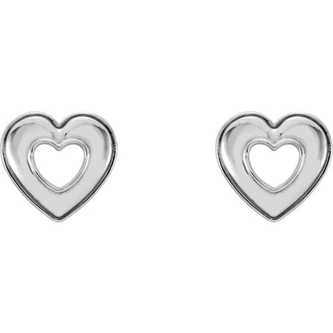 Continuum Sterling Silver Heart Earrings