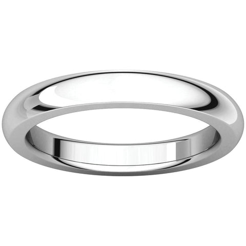 Platinum 3mm Heavy Comfort Fit Band, Size 6
