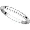Sterling Silver 2mm Half Round Band, Size 6.5