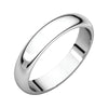04.00 mm Half Round Wedding Band Ring in Sterling Silver (Size 13 )