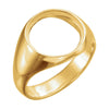 10k Yellow Gold 13.9mm Men's Coin Ring, Size 6