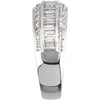 14k White Gold 1 CTW Diamond Anniversary Band, Size 6