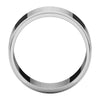 14k White Gold 10mm Flat Edge Band, Size 8