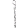 14k White Gold 1/8 CTW Diamond Cross Pendant