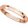 14k Rose Gold 2.5mm Knife Edge Comfort Fit Band, Size 6