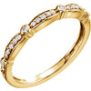 14k Yellow Gold 1/8 ctw. Diamond Stackable Anniversary Band, Size 7