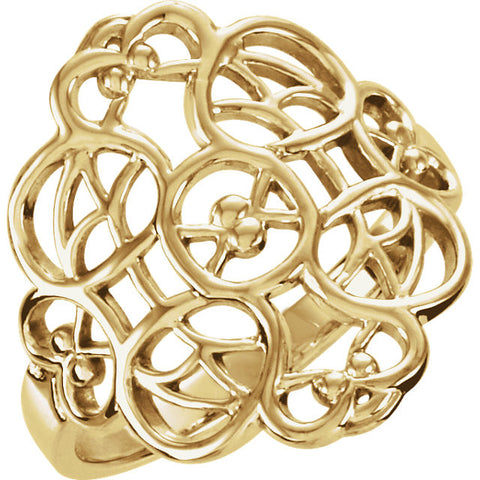Filigree Ring in 14k Yellow Gold ( Size 6 )