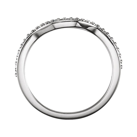 Platinum 1/6 CTW Diamond Band, Size 7