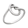 14k White Gold Knot Design Ring, Size 7