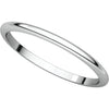 14k White Gold 1.5mm Half Round Band, Size 5