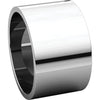 Platinum 12mm Flat Band, Size 8